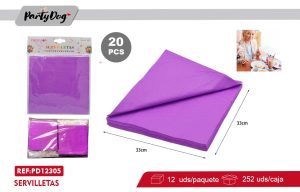 SERVILLETAS 33X33CM 20PCS MORADO