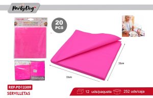 SERVILLETAS 33X33CM 20PCS FUCSIA