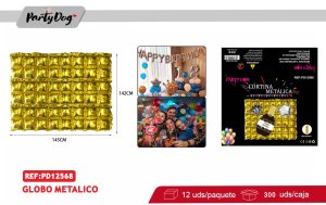 GLOBO MYLAR  145X142CM 4PCS DORADO