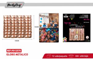 GLOBO MYLAR 145X142CM 4PCS ORO ROSA