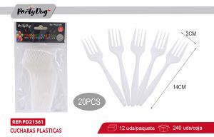 TENEDORES PLASTICAS 3X14CM 20PCS