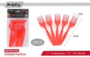 TENEDORES PLASTICAS 3X14CM 20PCS