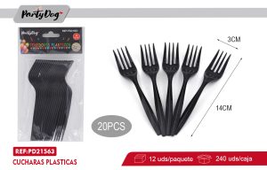 TENEDORES PLASTICAS 3X14CM 20PCS