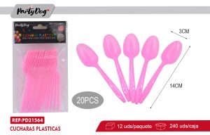 CUCHARAS PLASTICAS 3X14CM 20PCS
