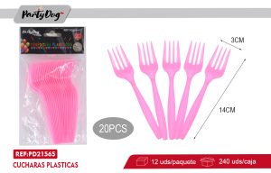 TENEDORES PLASTICAS 3X14CM 20PCS