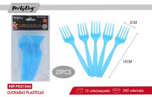 TENEDORES PLASTICAS 3X14CM 20PCS