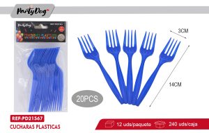 TENEDORES PLASTICAS 3X14CM 20PCS