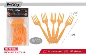 TENEDORES PLASTICAS 3X14CM 20PCS