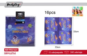 SERVILLETAS Astronauta 33CM 16PCS