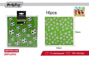 SERVILLETAS Futbol 33CM 16PCS