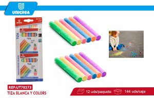 12PCS TIZA COLORES Y 12PCS TIZA COLORES
