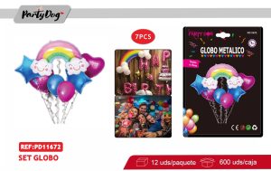 SET DE GLOBOS METALICO