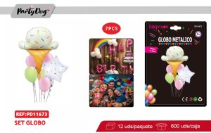 SET DE GLOBOS METALICO