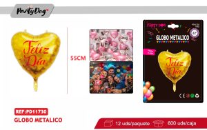GLOBOS METALICO 22 PULGADA CORAZON FELIZ DIA