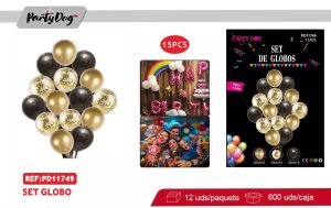 SET DE GLOBOS 15PCS