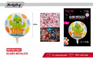 GLOBO METALIZADO 45CM FELIZ CUMPLEAÑOS