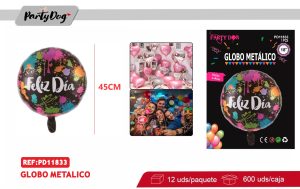 GLOBO METALICO FELIZ DIA 45CM