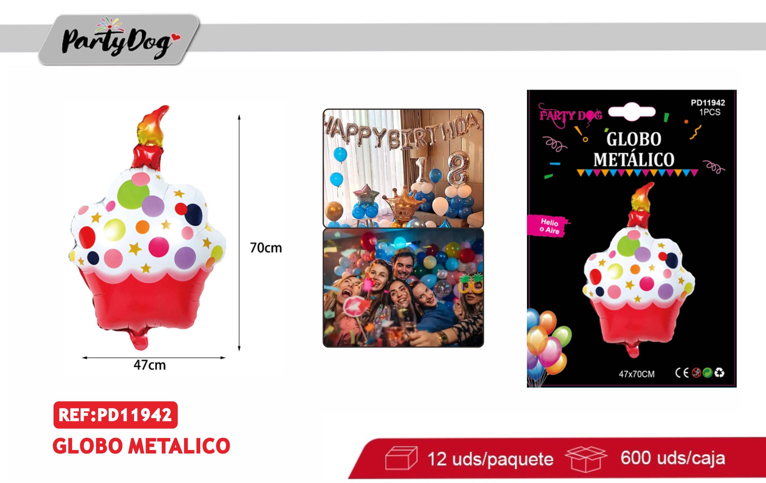 Globo metálico CAKE 47*70CM