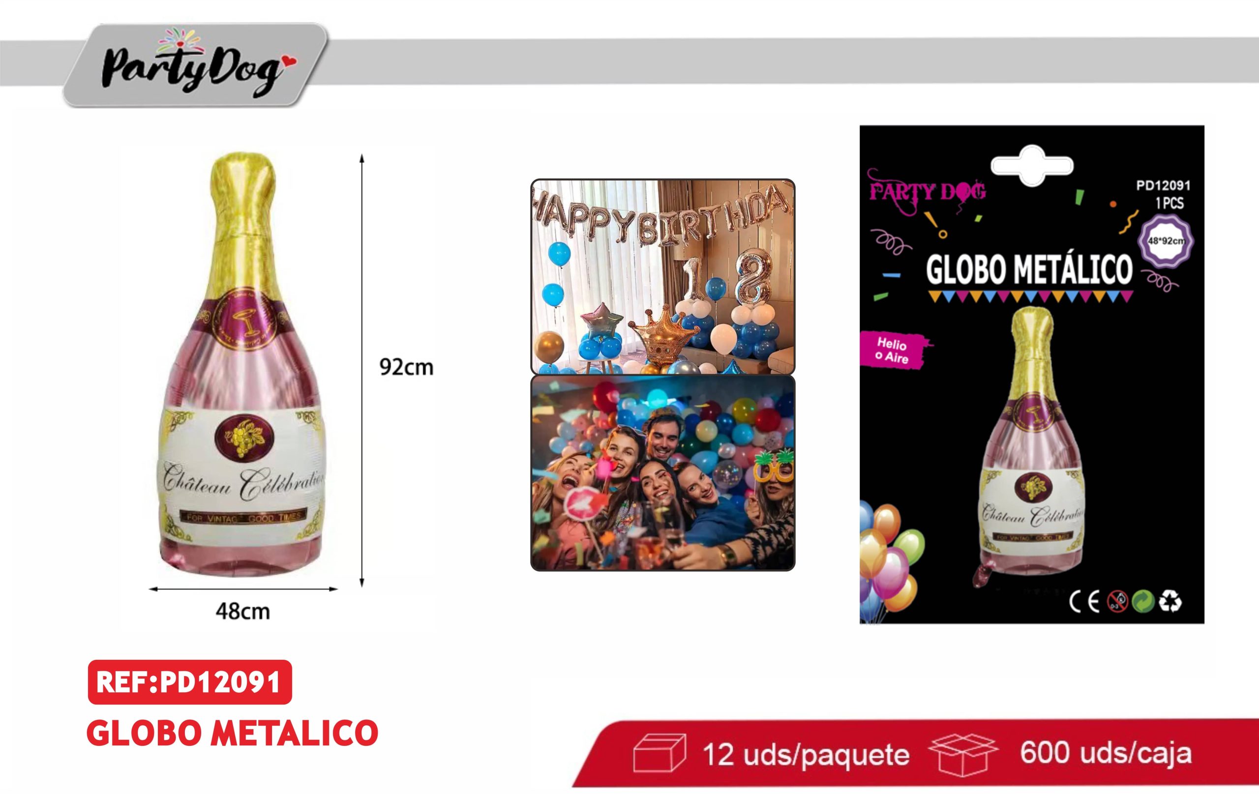 Globo metálico 48*92cm