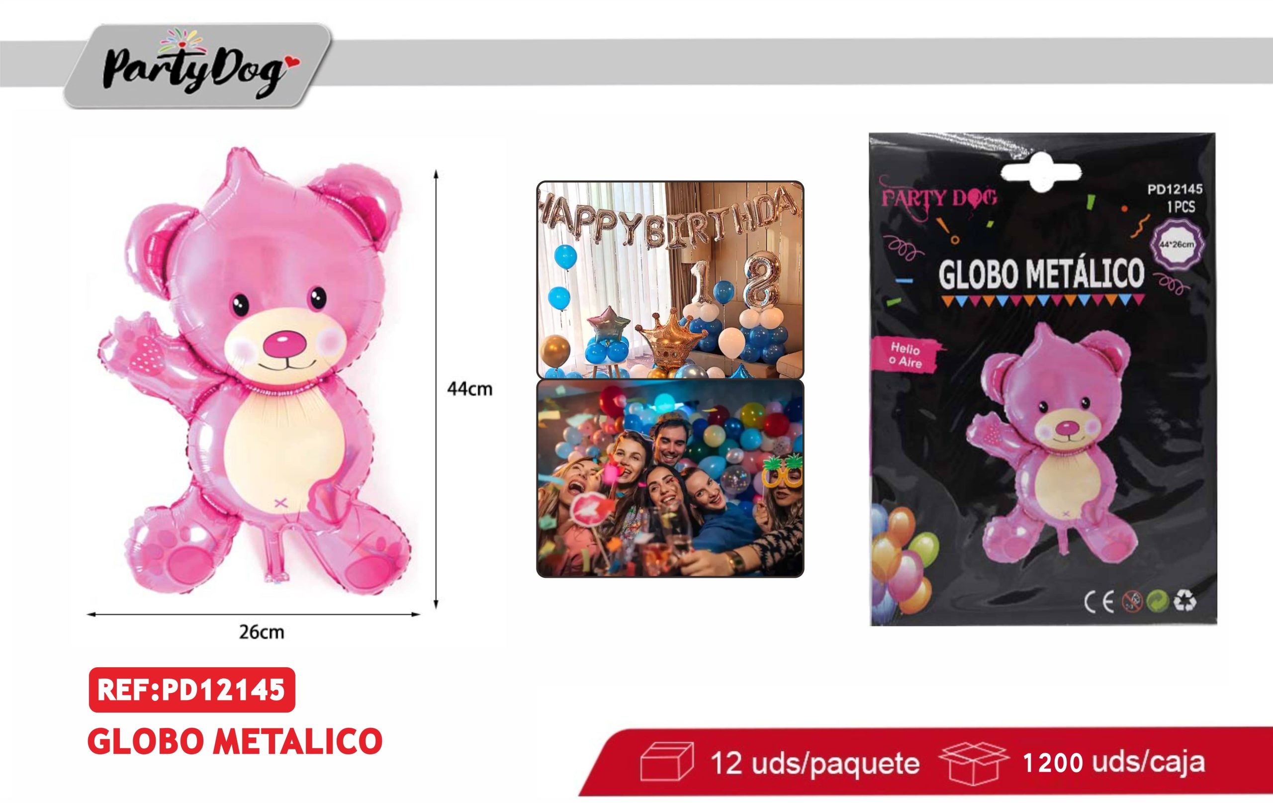 MINI GLOBO METALICO OSO RODADO