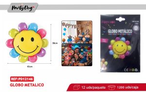 MINI GLOBO METALICO FLOR