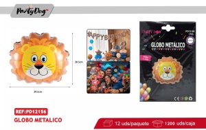 MINI GLOBO METALICO ANIMAL
