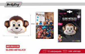 MINI GLOBO METALICO ANIMAL