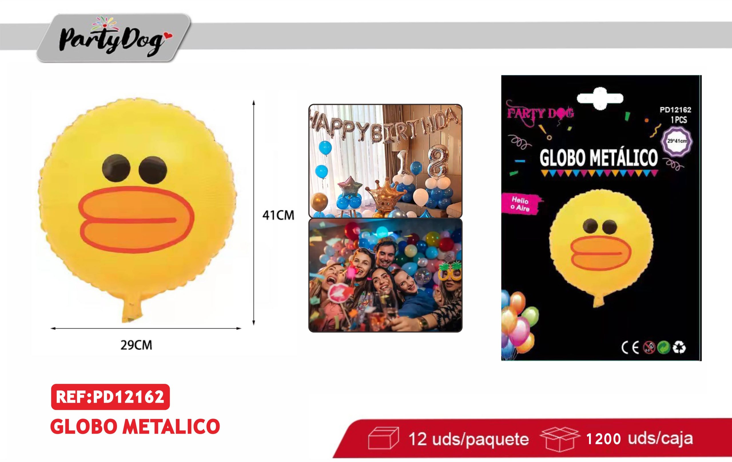 MINI GLOBO METALICO ANIMALES