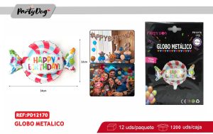 MINI GLOBO METALICO CANDY