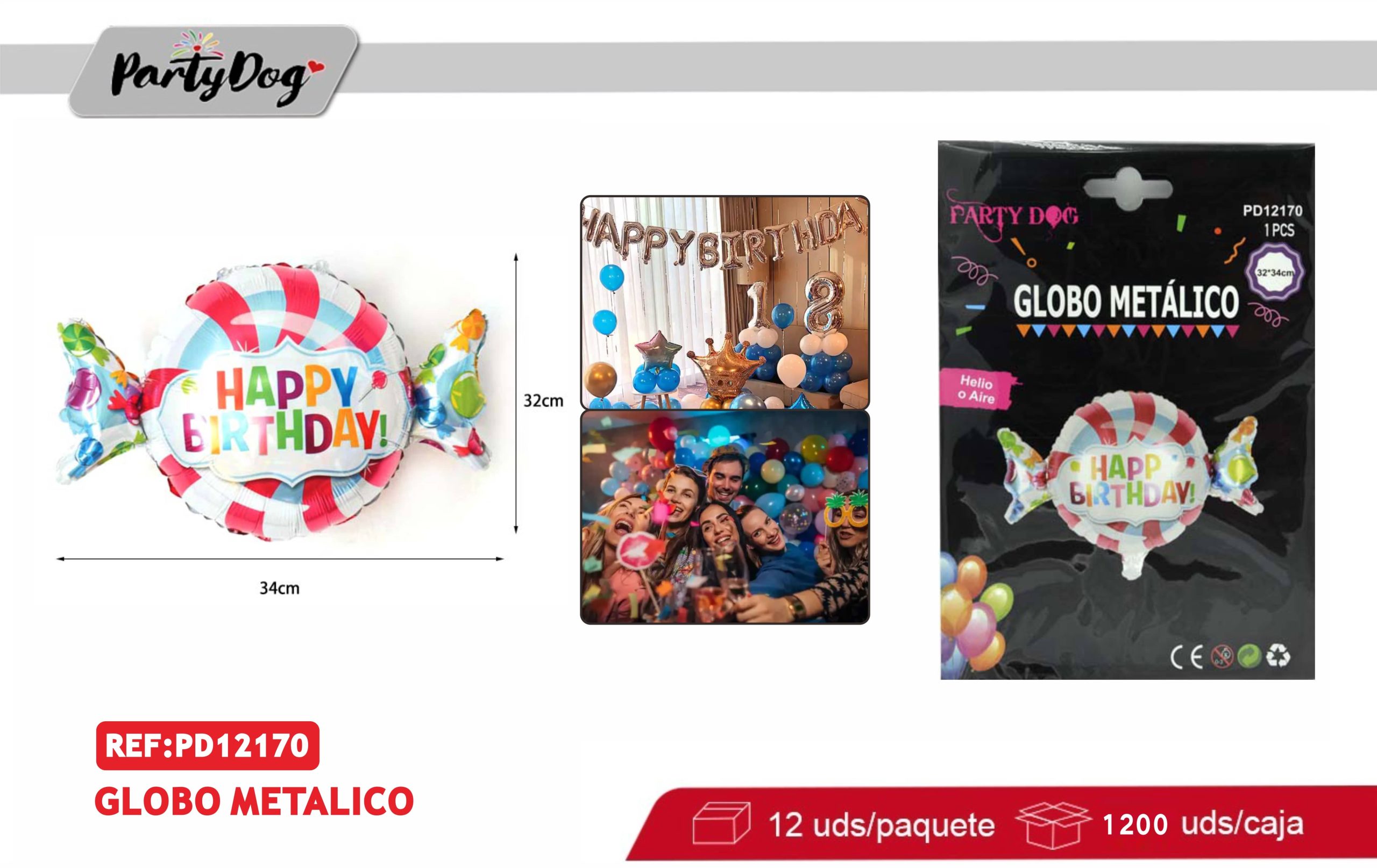 MINI GLOBO METALICO CANDY