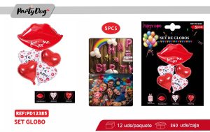 SET GLOBOS METALICO 5PCS