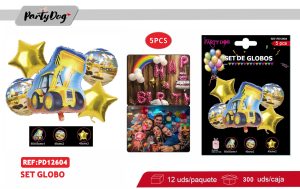 SET DE GLOBOS METALICOS 5PCS