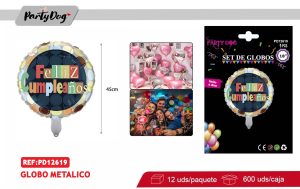 GLOBO METALICO FELIZ CUMPLEAÑOS 18PULGADA