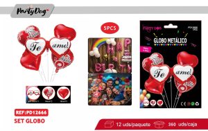 SET DE GLOBOS METALICO DIA MAMA 5PCS