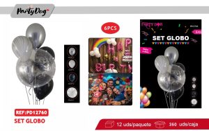 SET DE GLOBOS BURBUJA 7PCS