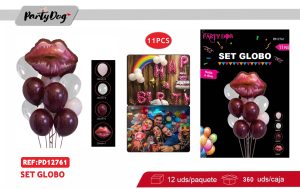 SET DE GLOBOS LABIO 7PCS