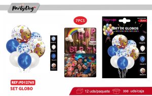 SET GLOBOS METALICOS 8PCS