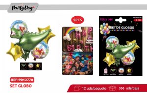 SET GLOBOS METALICOS 5PCS