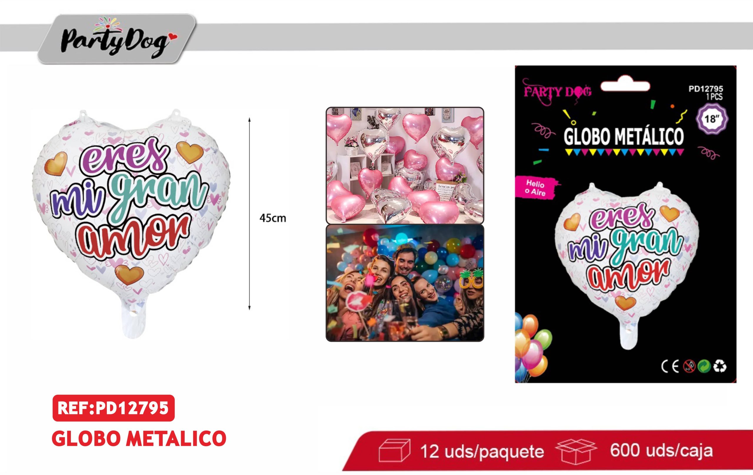 GLOBO METALICO AMOR 18PULGADA