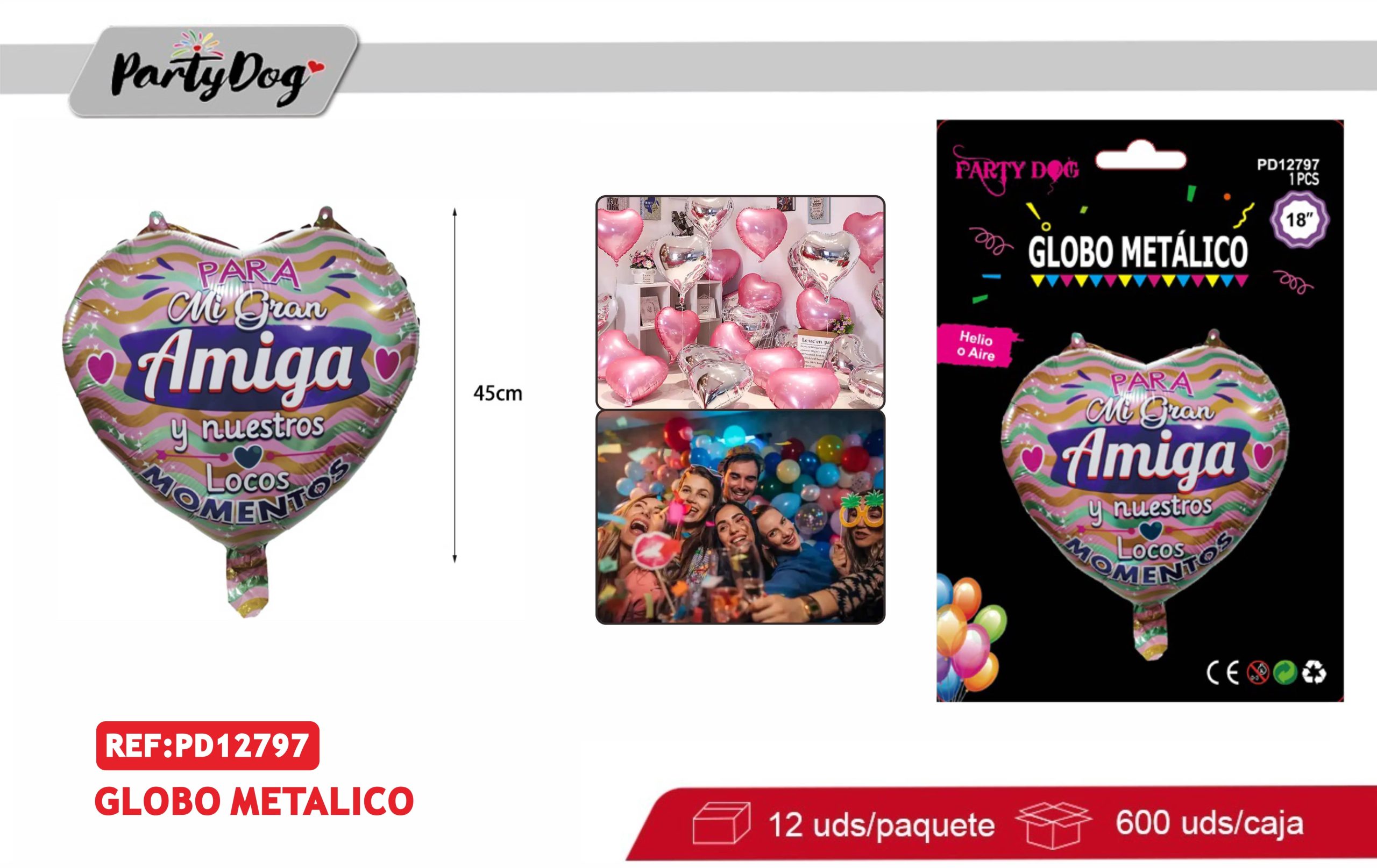 GLOBO METALICO AMOR 18PULGADA