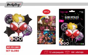 SET DE GLOBOS METALICO DESPEDIDA SOLTERA 5PCS