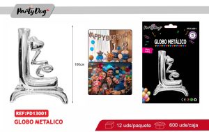 GLOBO METALICO LOVE 100CM PLATEADO