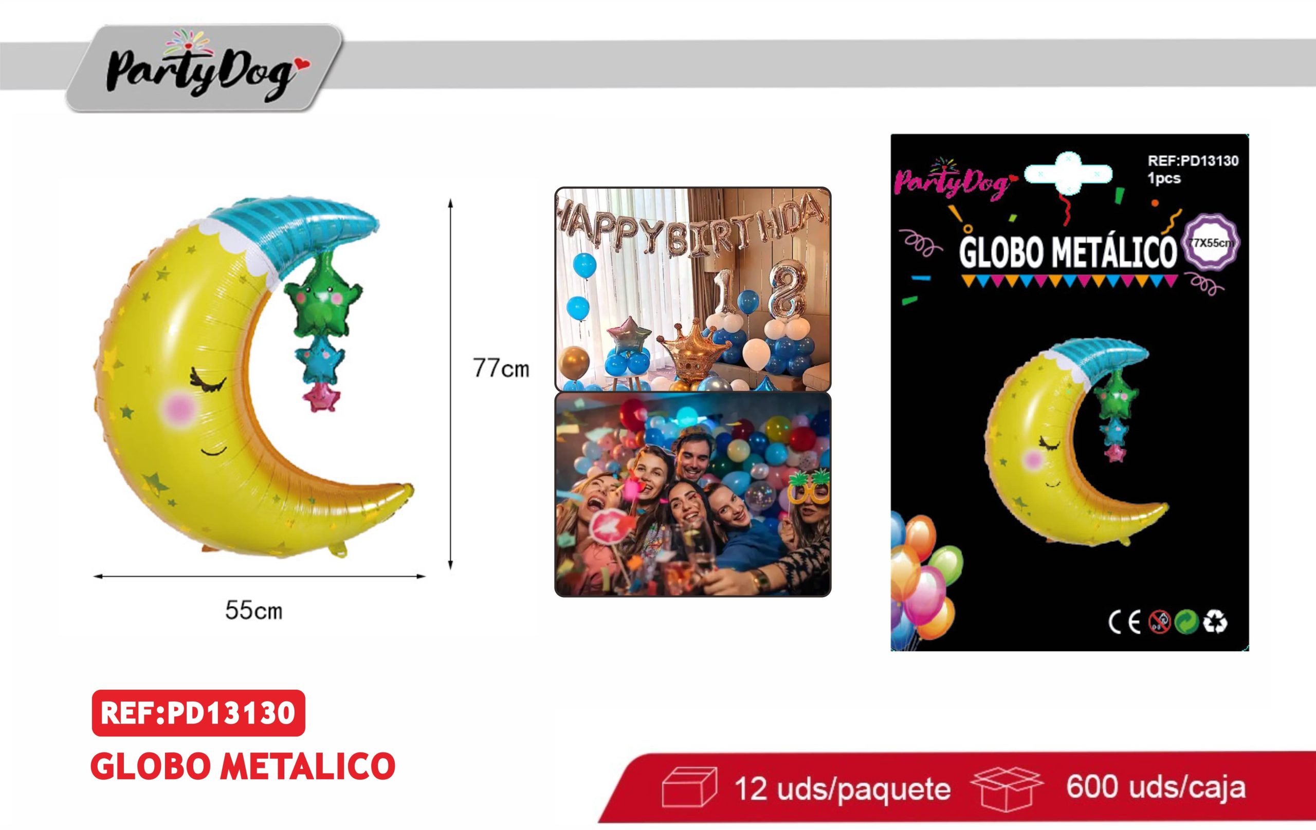 GLOBO METALICO LUNA 48*44.5CM