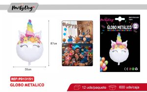 GLOBO METALICO UNICORNIO 55*87CM