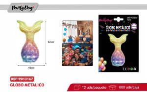 GLOBO METALICO COLA DE SIRENA 48*82CM