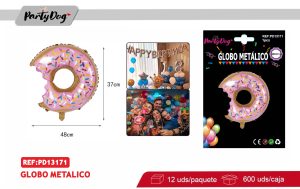 GLOBO METALICO DONUT 48*37CM