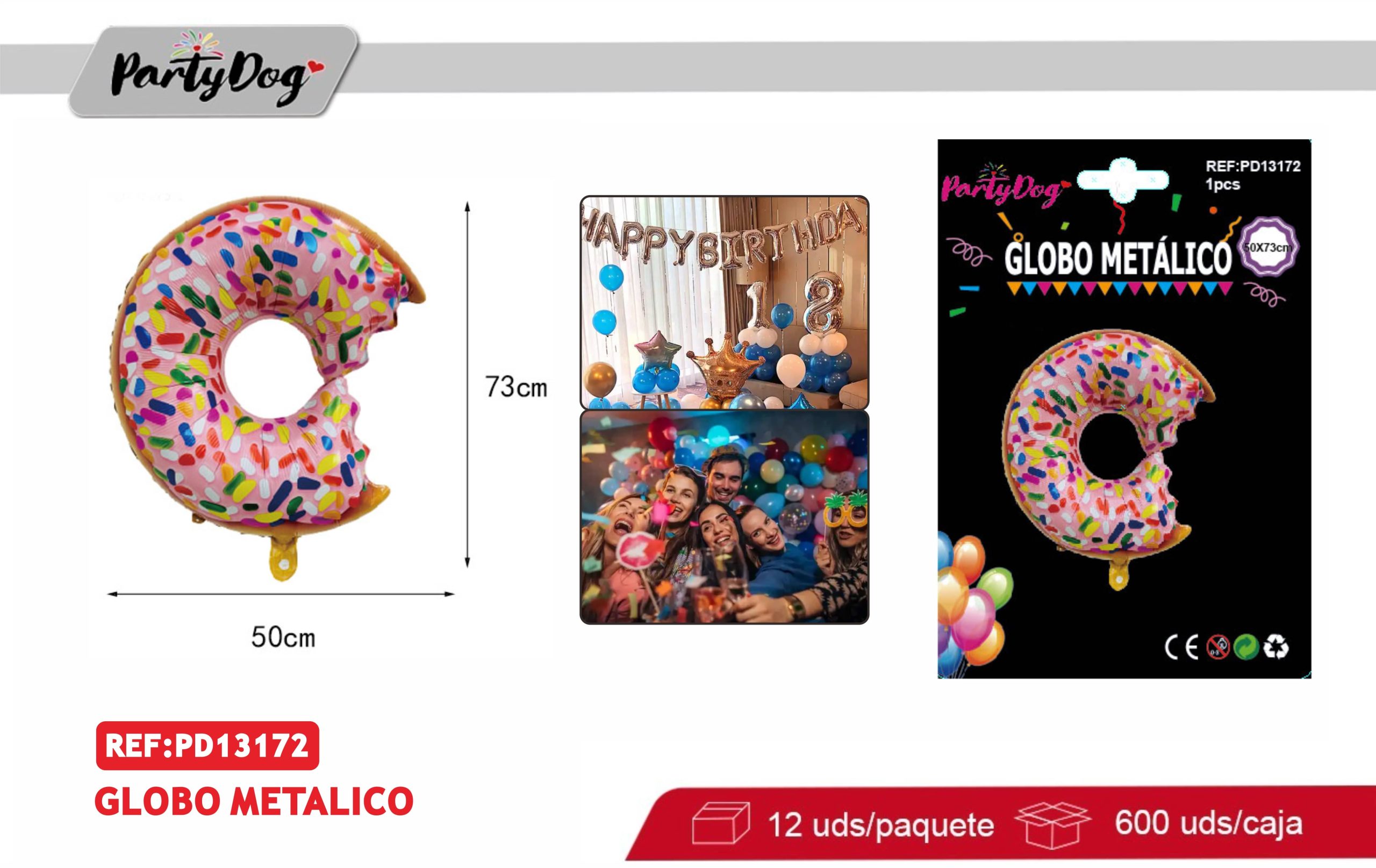 GLOBO METALICO DONUT 50*73CM