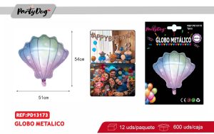 GLOBO METALICO CONCHAS DE MAR 54X51CM