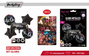 SET DE GLOBOS GAME 5PCS