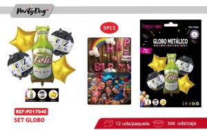 SET DE GLOBOS CERVERZA 5PCS